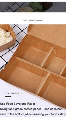 Handwerkpapier gedrukte containerbak voor sushi Slim Japanse verpakkingen weg te nemen Wegwerp