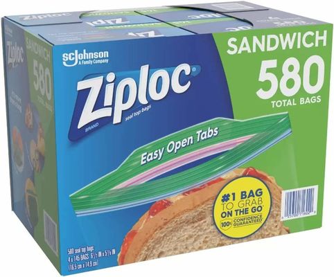Kunststof PP diepdruk Gemakkelijk open tabbladen Sandwich LDPE vriezer ritssluitingszakken