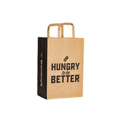 Flexiloop Handle Customized Logo Geaccepteerd Kraft papieren zakken voor boutique gift shopping