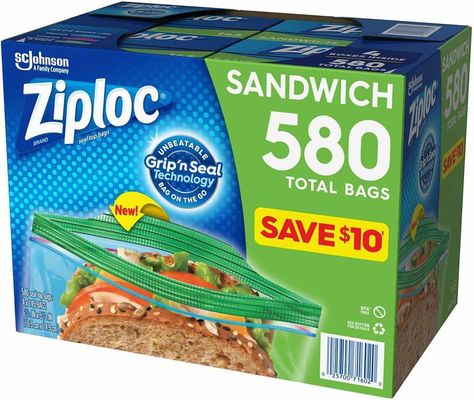 Kunststof PP diepdruk Gemakkelijk open tabbladen Sandwich LDPE vriezer ritssluitingszakken