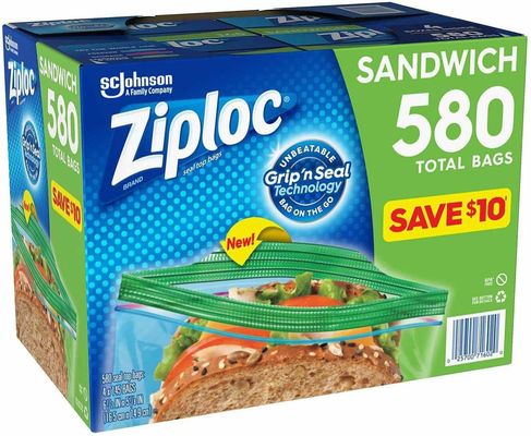 Kunststof PP diepdruk Gemakkelijk open tabbladen Sandwich LDPE vriezer ritssluitingszakken