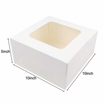 Aangepaste bestelling geaccepteerd 12 x 12 x 6 inch vierkant kartonnen koekdoos met venster