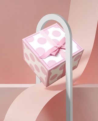 Embossing Deluxe Vierkante Geschenkdoos Met Candy Cover En Bloemen Printing