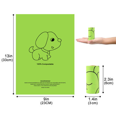 Eenheidsrol huisdier hond kat POP plastic vuilniszak afbreekbaar voor groene en gezondheidsmaterialen