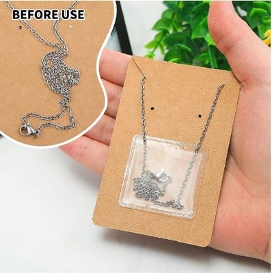 Zelfklevend zegel Juwelen Display Card 2023 Custom Necklace Ohrring Card met logo