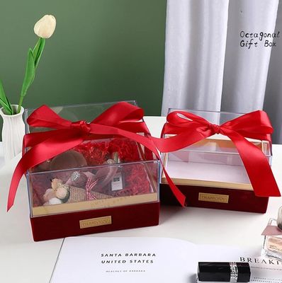 Papier cadeaupakket voor kaars Custom logo Luxe transparante acryl opslagdoos