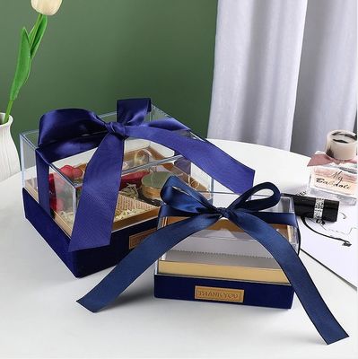 Papier cadeaupakket voor kaars Custom logo Luxe transparante acryl opslagdoos