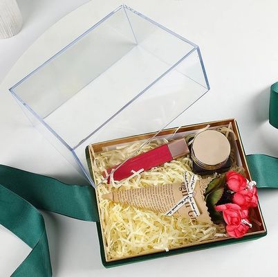 Papier cadeaupakket voor kaars Custom logo Luxe transparante acryl opslagdoos