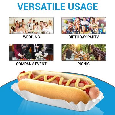 Eenmalige verpakking voor 6' Food White Fluted Sandwiches Hamburgers en meer in aseptische doos