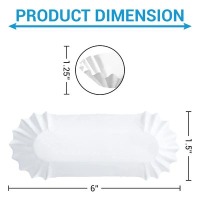 Eenmalige verpakking voor 6' Food White Fluted Sandwiches Hamburgers en meer in aseptische doos