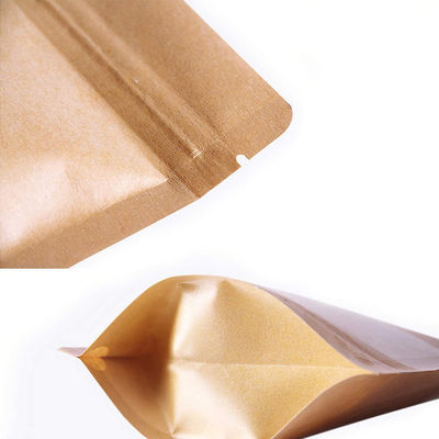 Handige Brown Kraft Paper Stand Up Bag met Ziplock voor gemakkelijke bediening en opslag