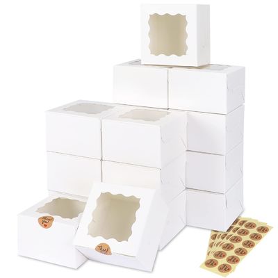 Gepersonaliseerde kleur 10x10x10 vierkante cake dozen voor het verpakken van desserts en gebak