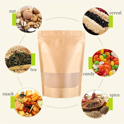 Handige Brown Kraft Paper Stand Up Bag met Ziplock voor gemakkelijke bediening en opslag