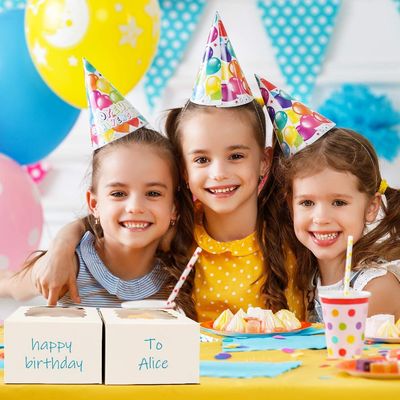 Gepersonaliseerde kleur 10x10x10 vierkante cake dozen voor het verpakken van desserts en gebak
