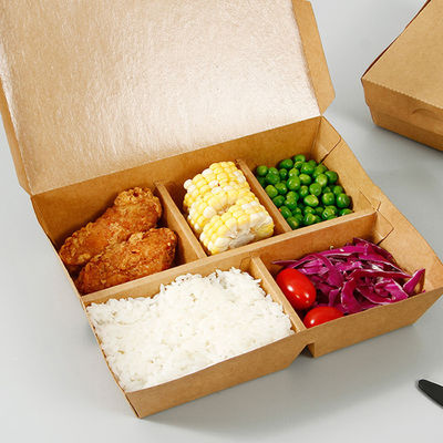 Gepersonaliseerde snackverpakkingen Kraftpapier Fastfood verpakkingsdozen wegwerp 5 S