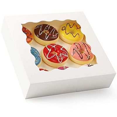 Vensterverpakking Bakkerij Taartdoos met inzetstukken 12 gaten Cupcake houder in Kraft papier
