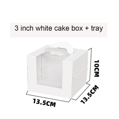 Wit open raam 3 inch 4 inch 6 inch 8 inch verjaardag cake doos gemaakt van ongecoat ambachtelijk papier
