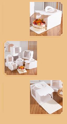 Wit open raam 3 inch 4 inch 6 inch 8 inch verjaardag cake doos gemaakt van ongecoat ambachtelijk papier