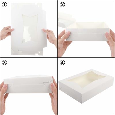 10 12 &quot;Inch High Cheese Cake Cupcake Paper Bakery Box met helder raam