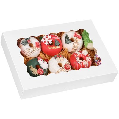 Klantenspecifieke vereiste voldaan 12x12x12 Custom Size Cupcake Dozen met heldere ramen