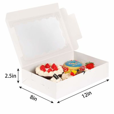 Klantenspecifieke vereiste voldaan 12x12x12 Custom Size Cupcake Dozen met heldere ramen