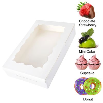 Klantenspecifieke vereiste voldaan 12x12x12 Custom Size Cupcake Dozen met heldere ramen