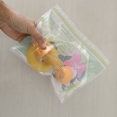 Duurzame dubbele rits op slot zak in plastic broodje rits PE hervergrendelbare vriezer Fruit opslagzakken
