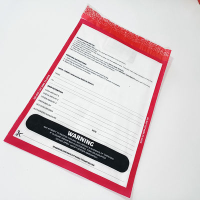 ISO9001 gecertificeerde contante beveiliging Koerier plastic zak voor bankdeposito zak met klep