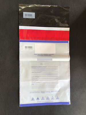 ISO9001 gecertificeerde contante beveiliging Koerier plastic zak voor bankdeposito zak met klep