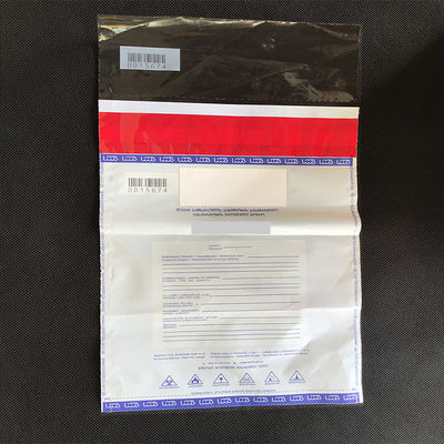ISO9001 gecertificeerde contante beveiliging Koerier plastic zak voor bankdeposito zak met klep