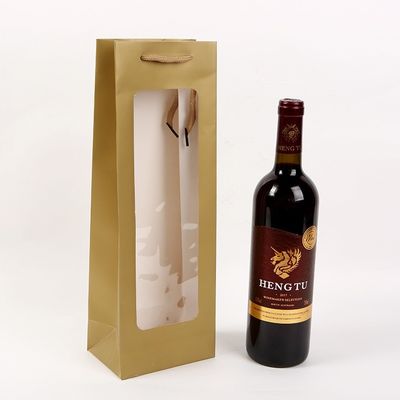 Op maat gemaakte luxe papier prima merk verpakking wijnfles zakken voor whisky alcohol cadeautjes