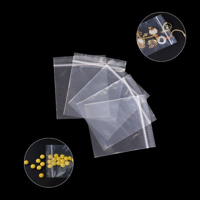 Custom logo composteerbare ritszak transparante plastic verpakking voor makkelijk open polybag
