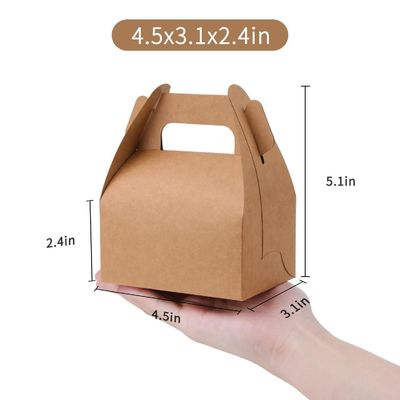 Recyclebaar bakkerij takeaway Bruin Kcraft cake box cake card box met handvat