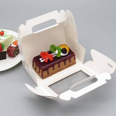 Gepersonaliseerde Kcraft papier vouwcake doos met venster cadeaubon en ISO9001 gecertificeerd
