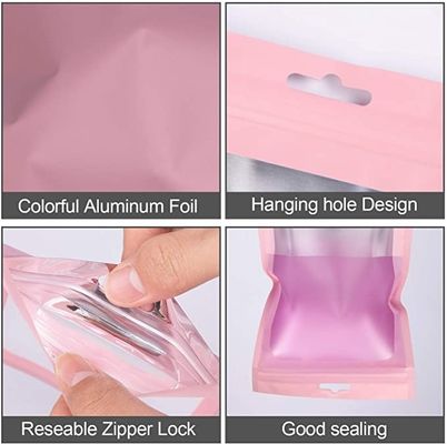 Custom Logo Case Opp Clear Packaging Gelamineerde plastic zakken Hervergrendelbare zakken voor cosmetica