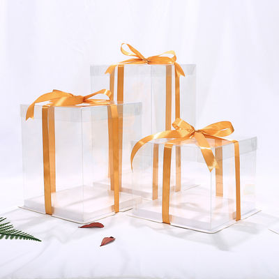 Verpakking van 4-14 inch bruilofttaart met transparant raam en zelfopbouwdozen