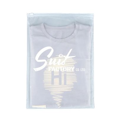 milieuvriendelijke afdruk op maat Plastic verpakking Transparent PE Frosted Zipper Bag