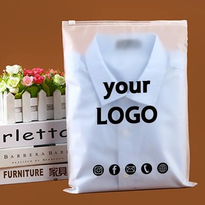 milieuvriendelijke afdruk op maat Plastic verpakking Transparent PE Frosted Zipper Bag