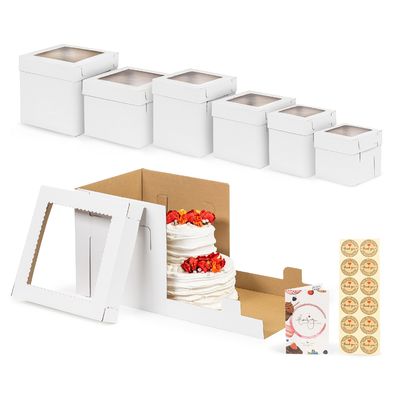 ISO9001 gecertificeerde aangepaste cake dozen voor bruiloft en verjaardag 10x10x5 20x20x8