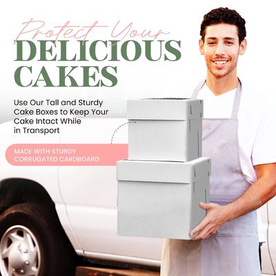 ISO9001 gecertificeerde aangepaste cake dozen voor bruiloft en verjaardag 10x10x5 20x20x8
