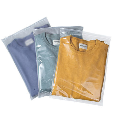 Eco-vriendelijk drukwerk Plastic Zip Lock Packaging Bags voor kleding 0.08mm Custom Dusty
